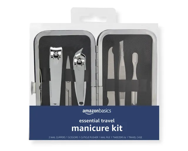 AmazonBasics Kit Manicure da Viaggio 6 Pezzi Custodia