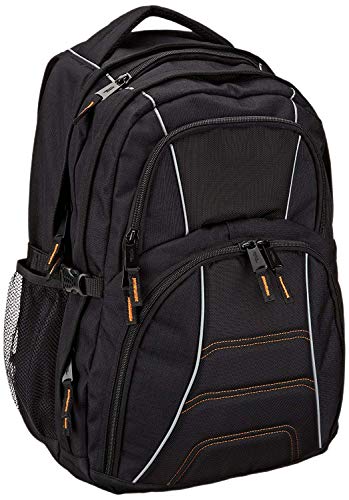 AmazonBasics Zaino per Laptop 17 Pollici Nero Imbottito