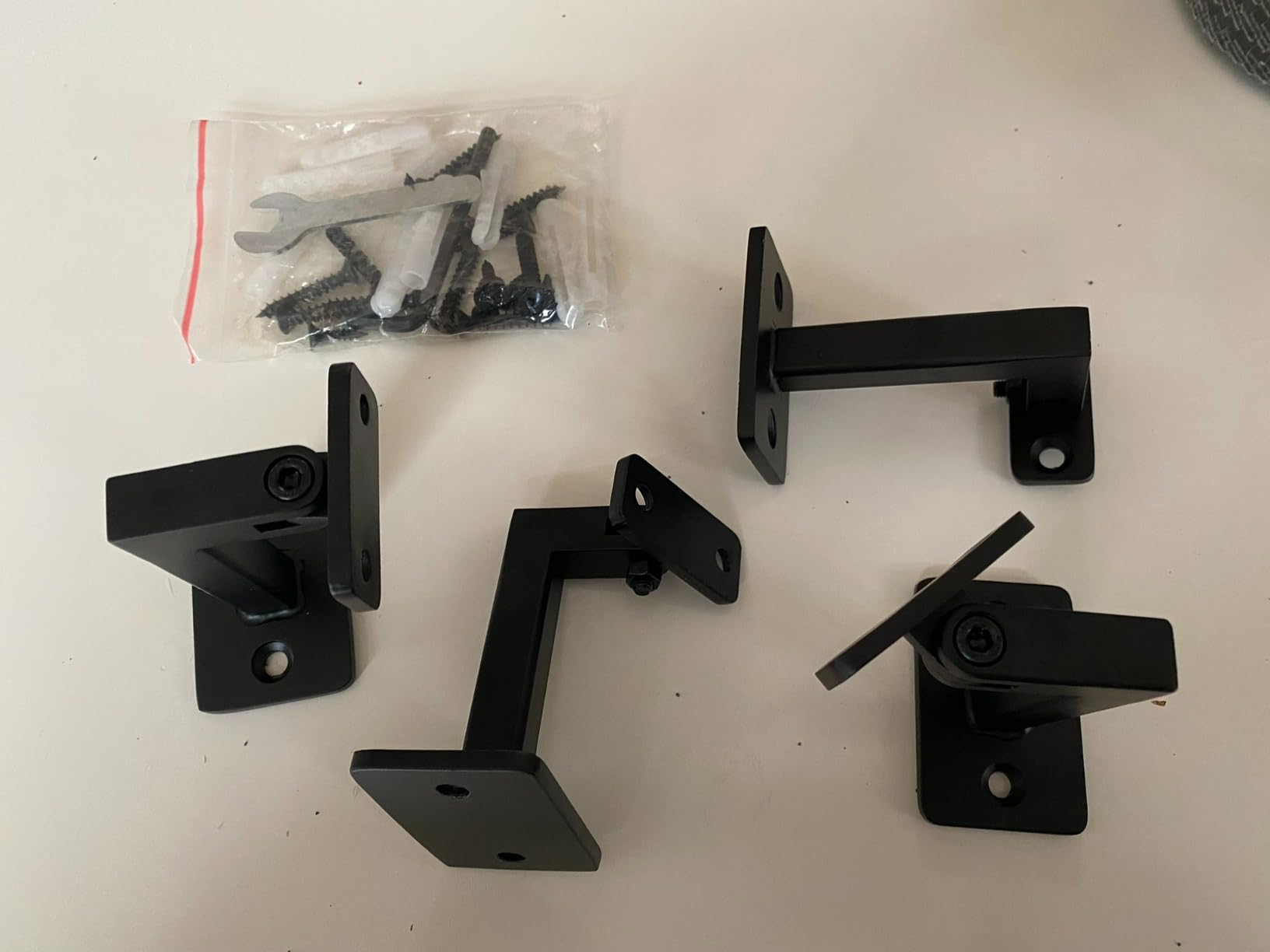 RealPlus staffe girevoli per corrimano quadrate regolabili 4 pezzi