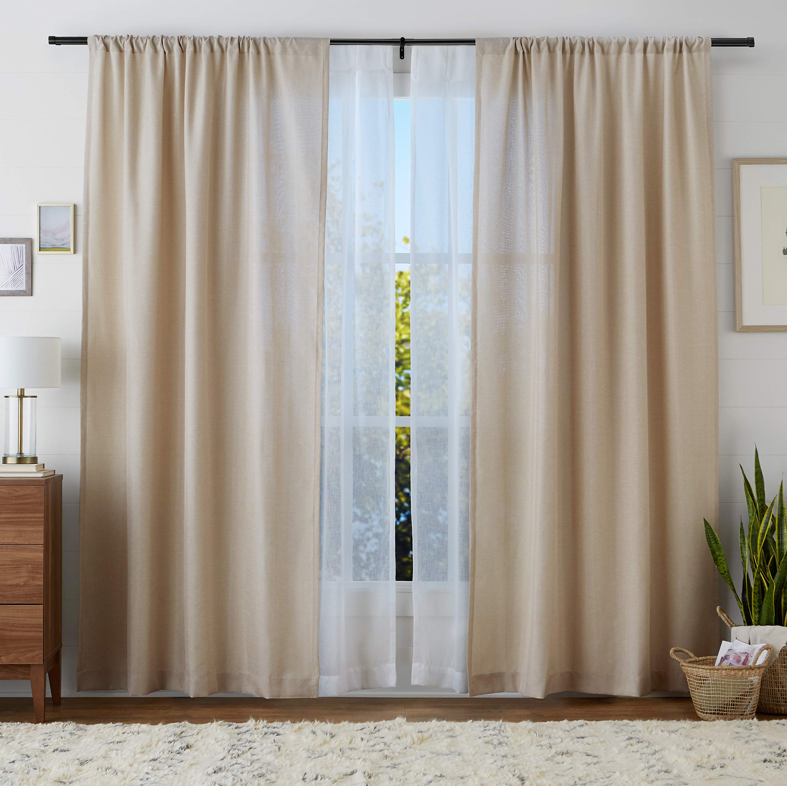 AmazonBasics Bastone Tenda Doppio 72-144 Nero decorativo