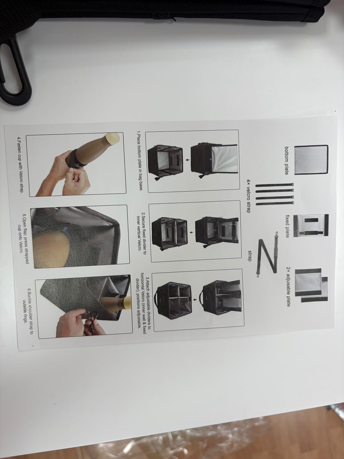 RealPlus borsa portabottiglie 4 bottiglie con tracolla
