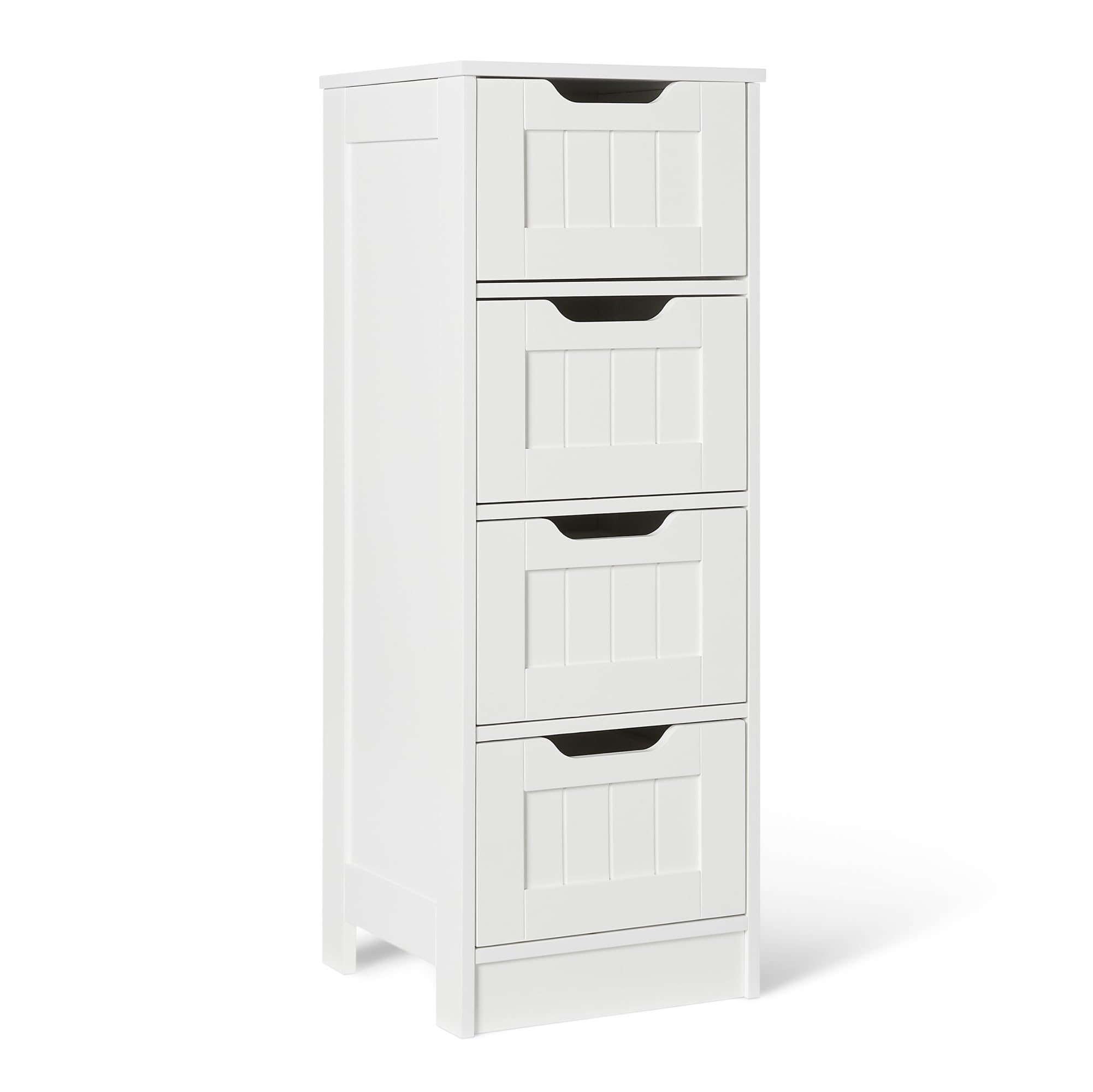 AmazonBasics Mobile Bagno 4 Cassetti Bianco MDF 30x30x82