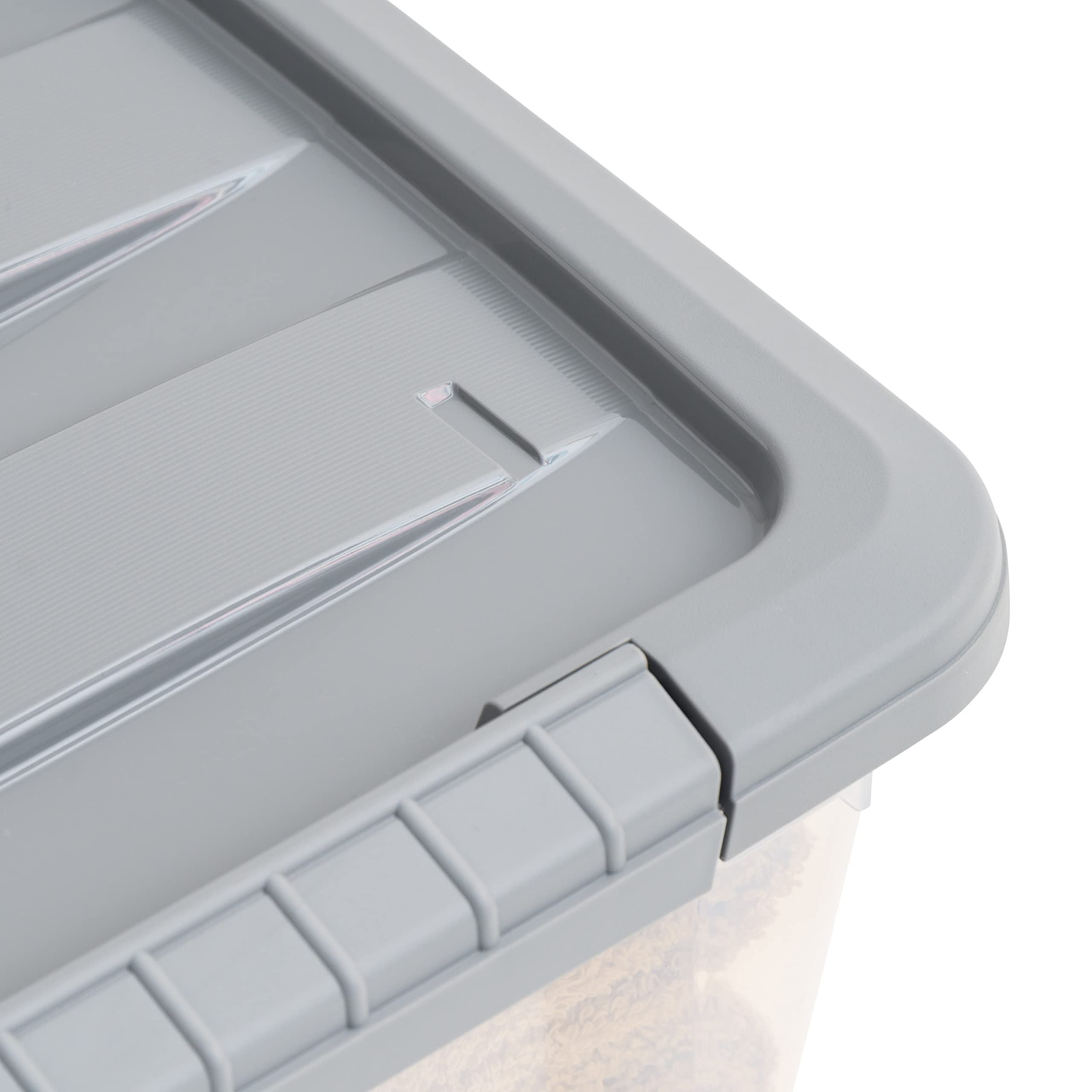 AmazonBasics Contenitori Plastica 12 L x6 Trasparenti Impilabili