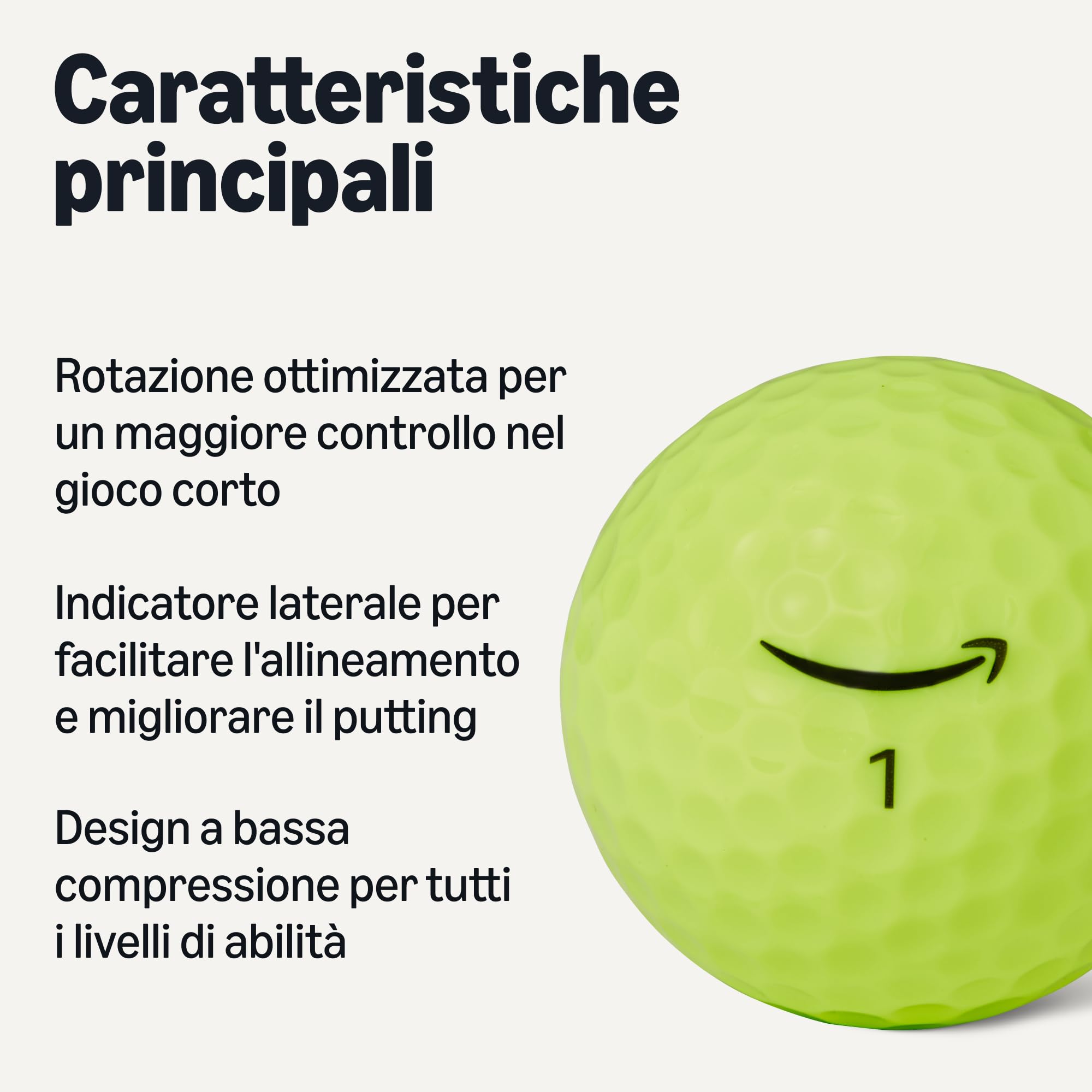 Amazon Basics Core Soft Palline Golf Gialle 12 Pezzi Morbide
