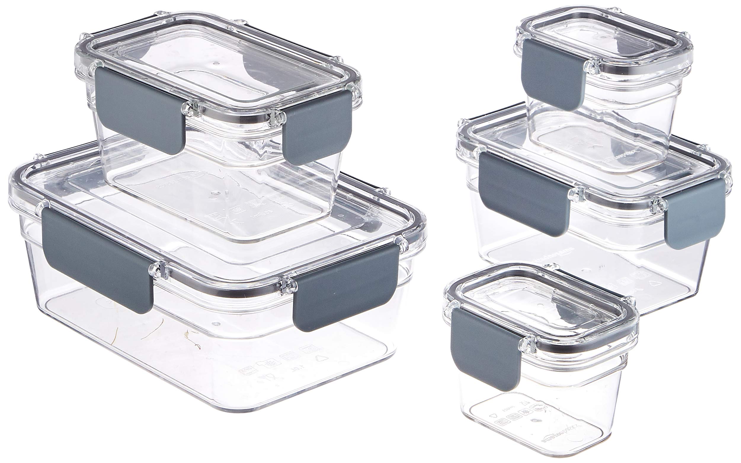 AmazonBasics Contenitori alimenti Tritan 22 pezzi ermetici