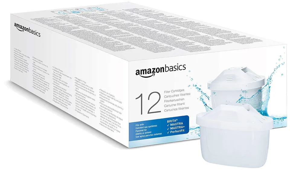 AmazonBasics Filtri Acqua 12 Pezzi per Caraffa Brita