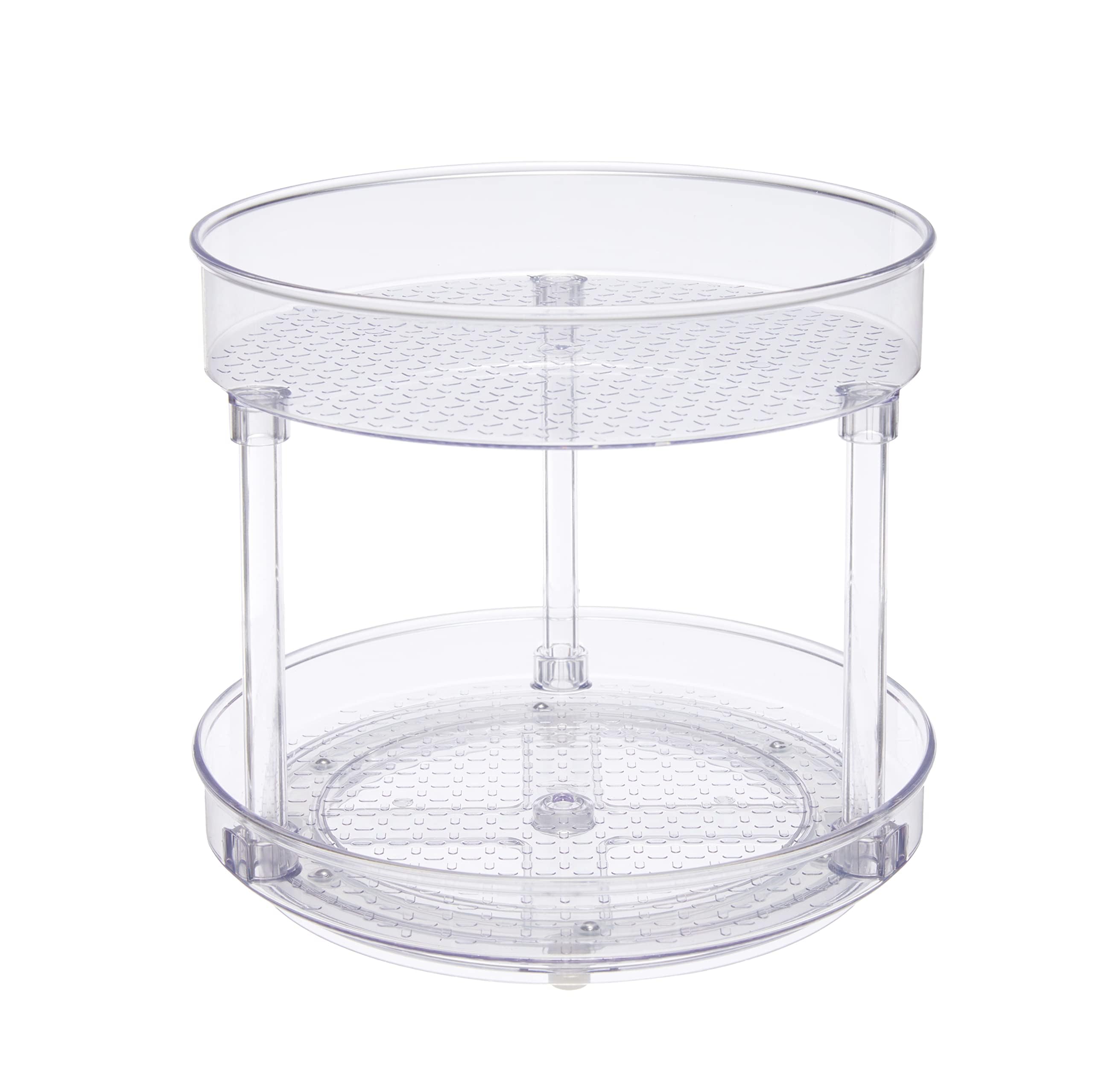Amazon Basics Organizer Girevole 23 cm 2 Ripiani Trasparente