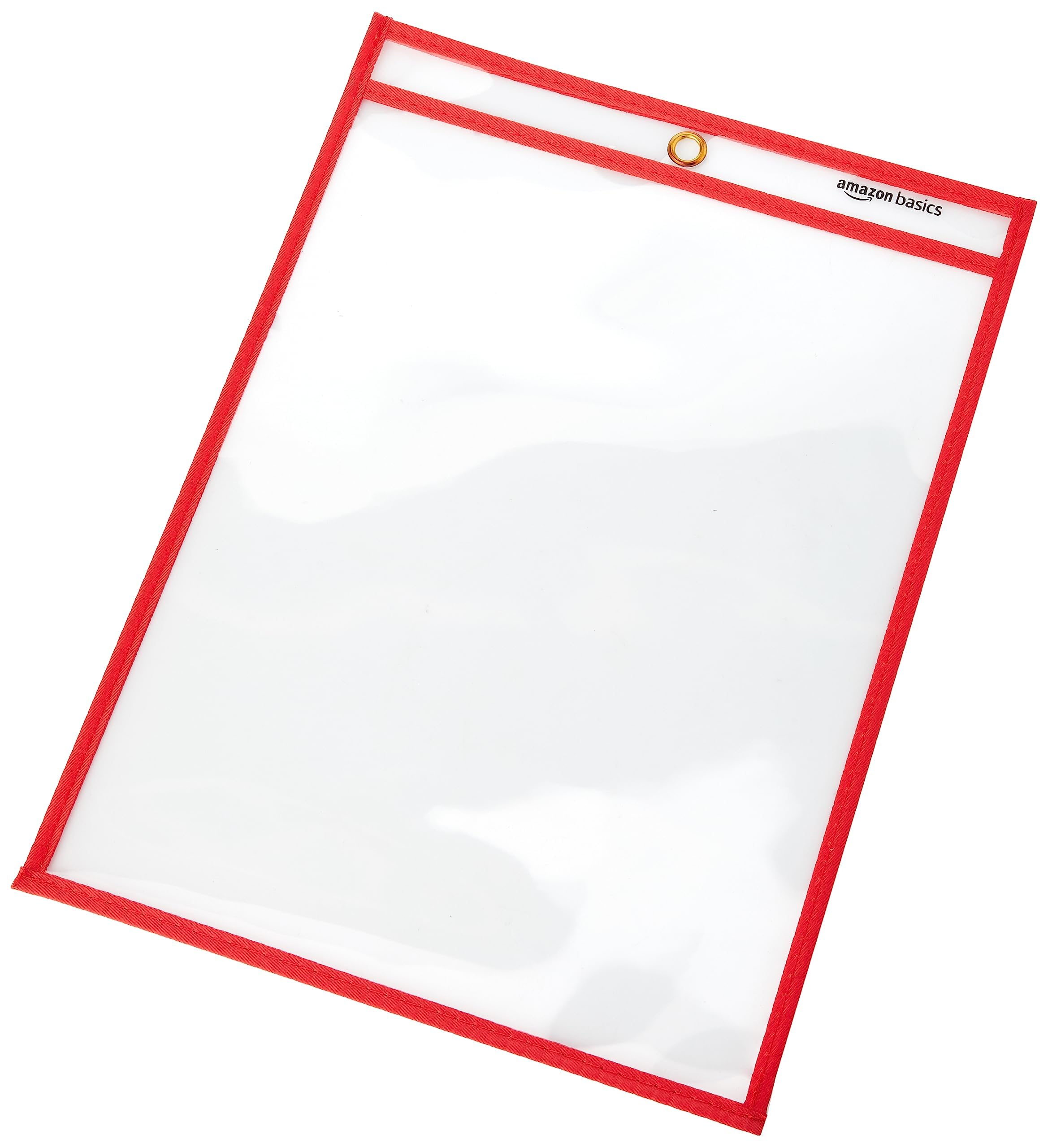 Amazon Basics Buste Trasparenti A4 Cancellabili 25pz Colori