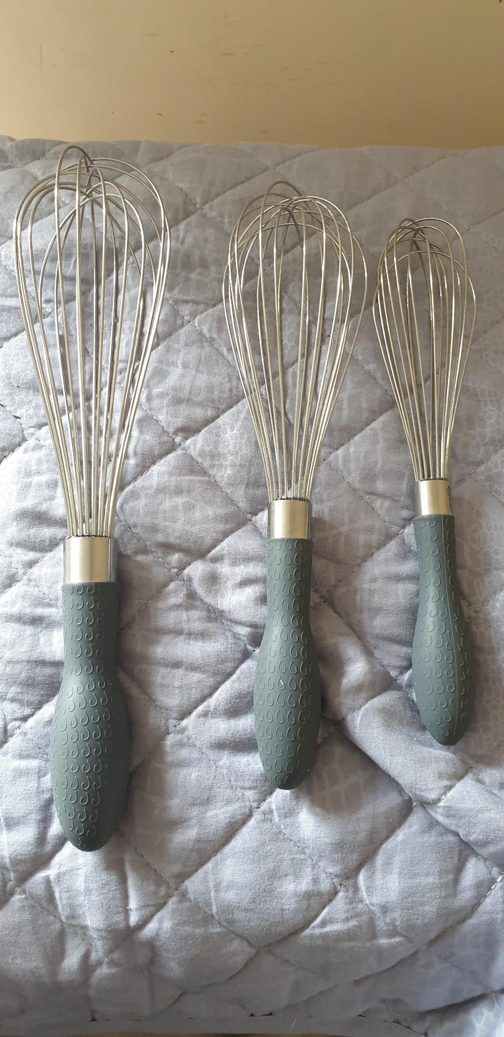 Amazon Basics Set 3 Fruste a Filo Acciaio Inox Grigio balloon