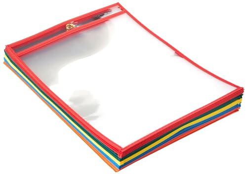 Amazon Basics Buste Trasparenti A4 Cancellabili 25pz Colori