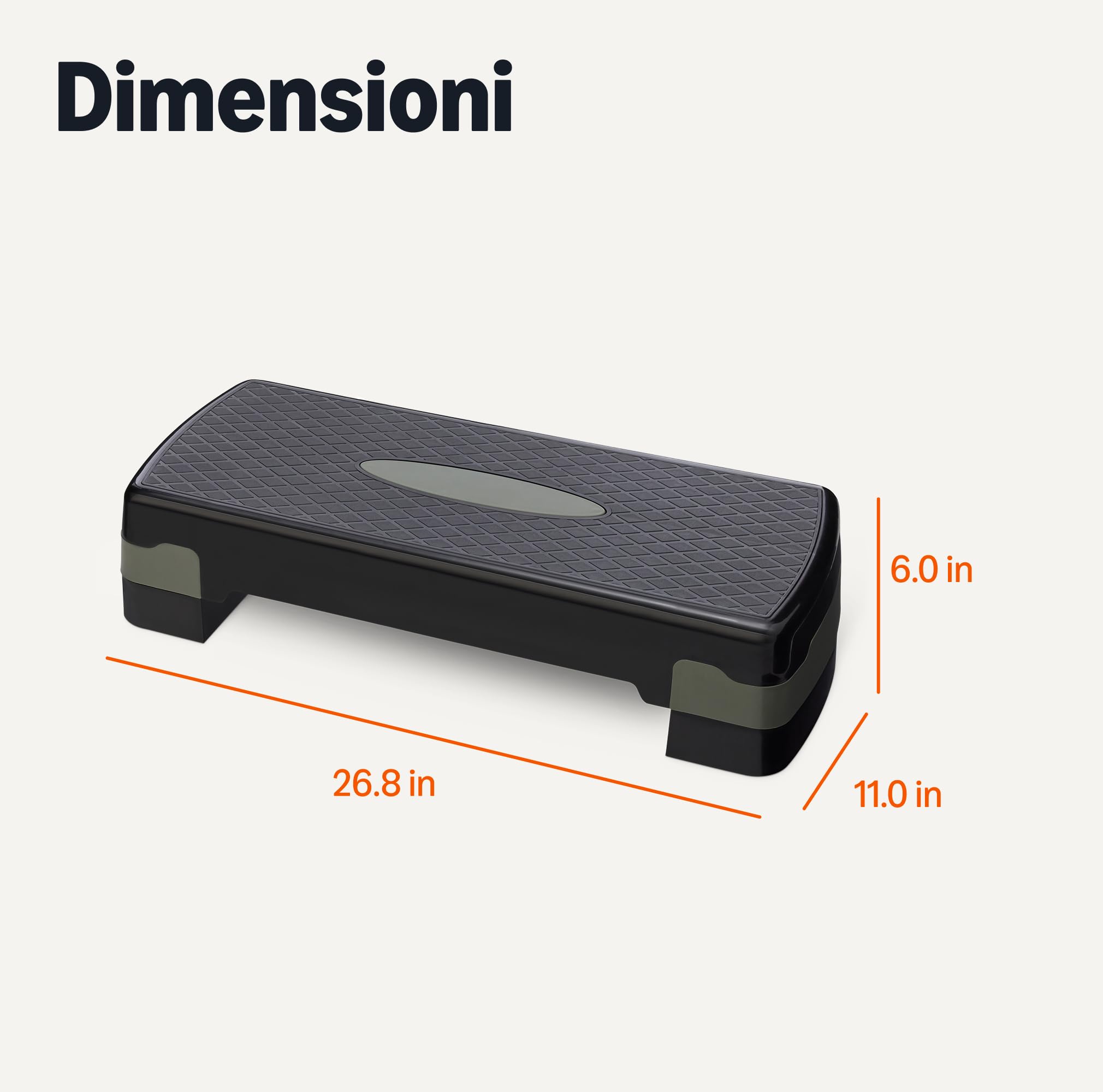Amazon Basics Step Aerobica Regolabile Nero Grigio Antiscivolo