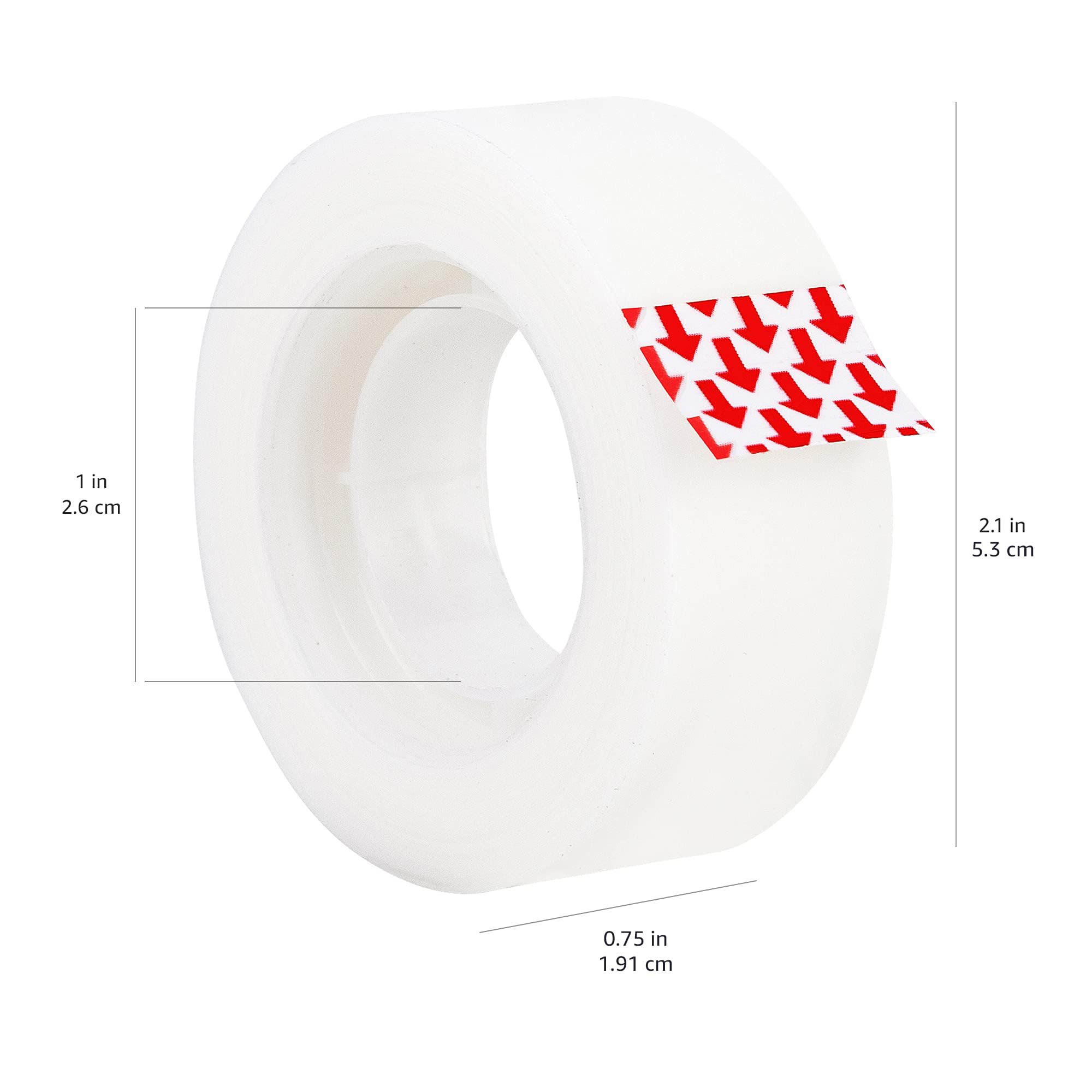 AmazonBasics 19 mm Nastro Adesivo Traslucido Confezione da 6