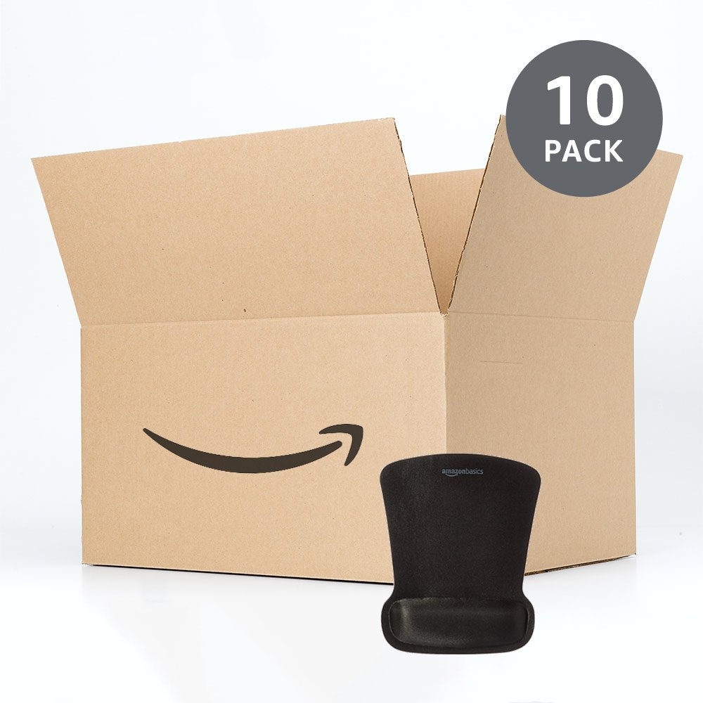 AmazonBasics tappetino mouse gel poggiapolsi 10 pezzi