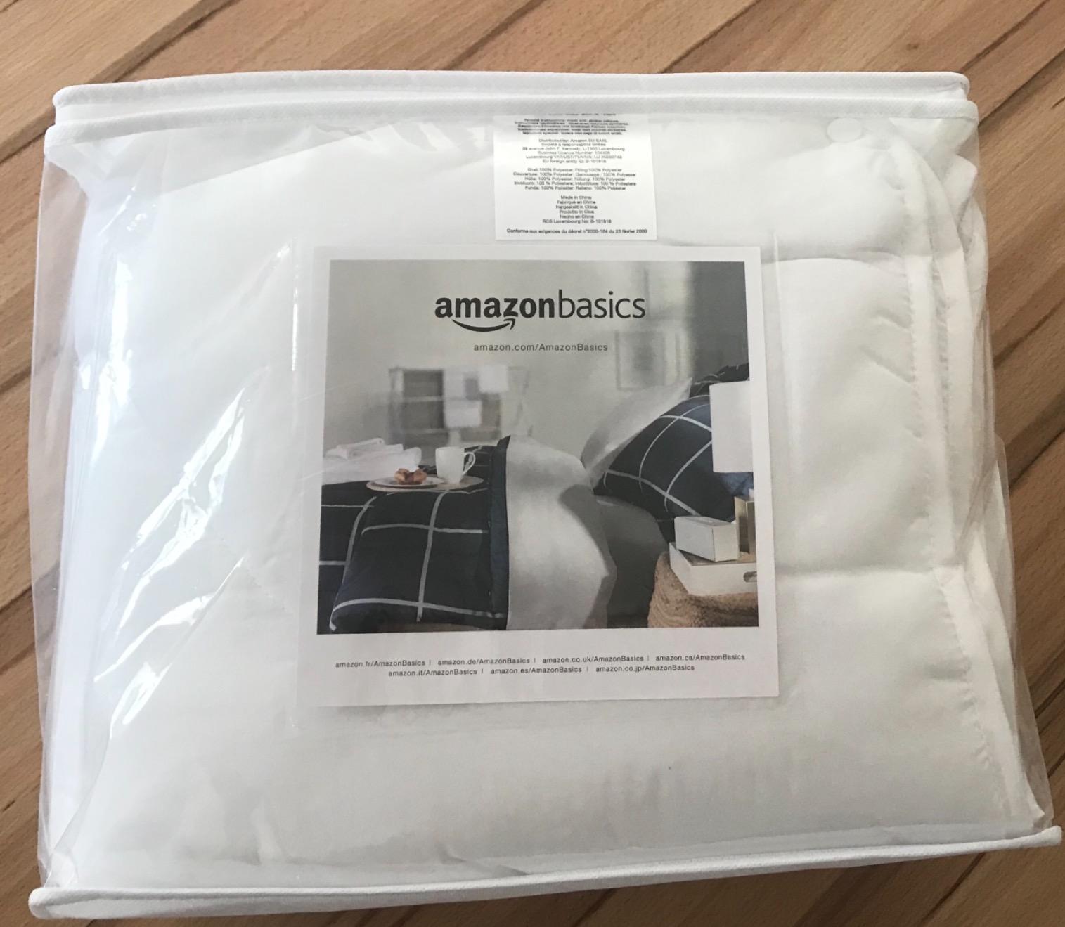 Amazon Basics Piumino 4 Stagioni Bambino Bianco con Cuscino