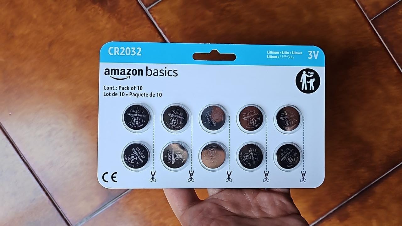 AmazonBasics CR2032 batterie a bottone litio confezione 6 pezzi 3V