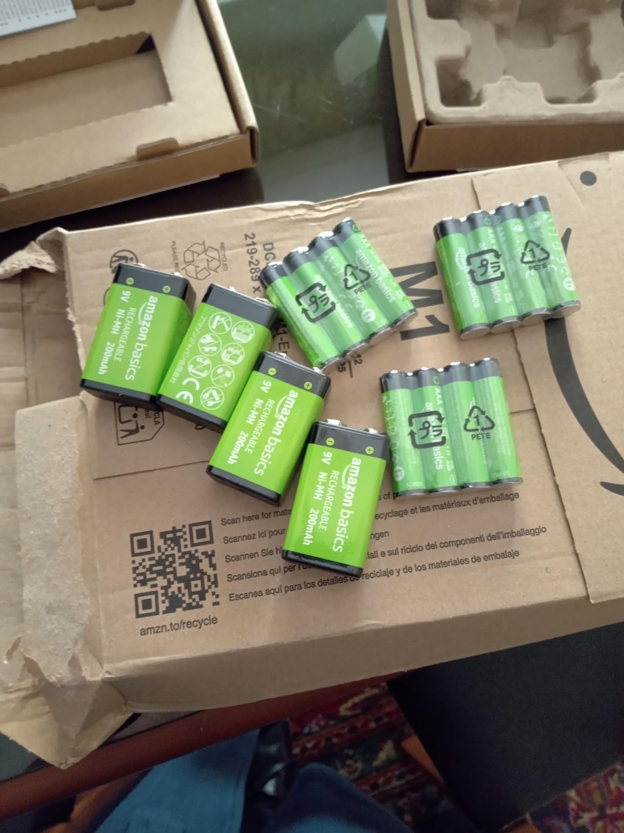 Amazon Basics Batterie AAA Ricaricabili 800mAh 12 Pezzi