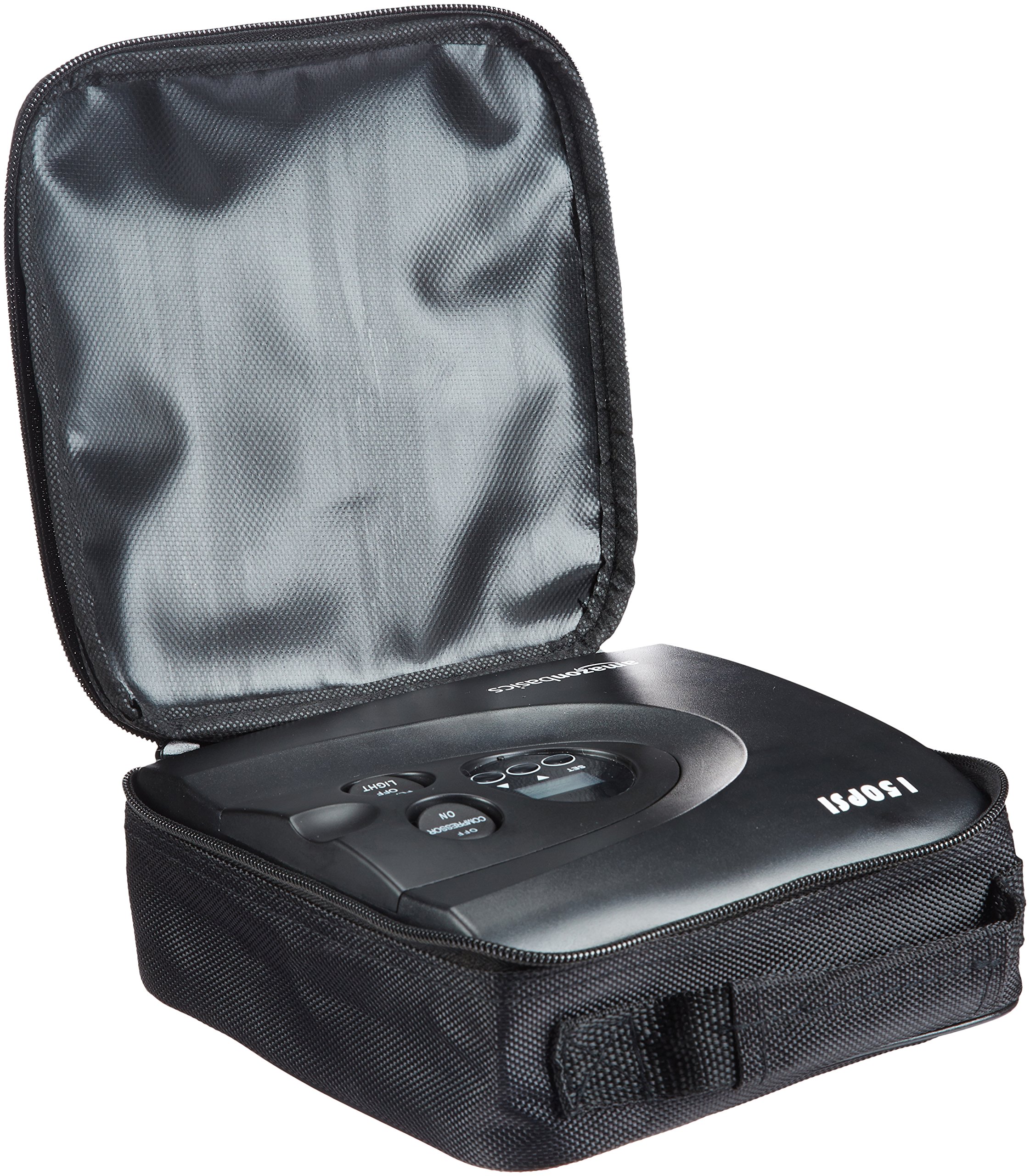 Amazon Basics Compressore Aria Portatile 12V 150 PSI Nero
