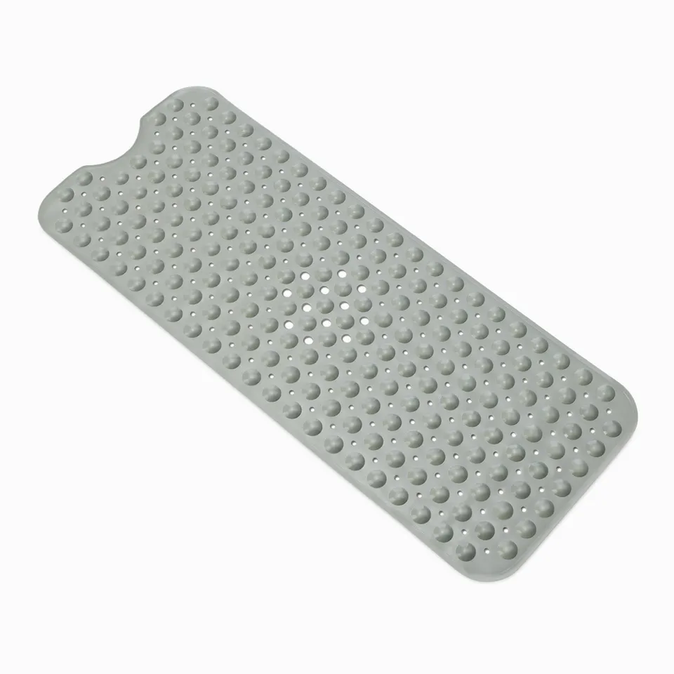 Amazon Basics Tappetino Doccia Antiscivolo Grigio 40x16