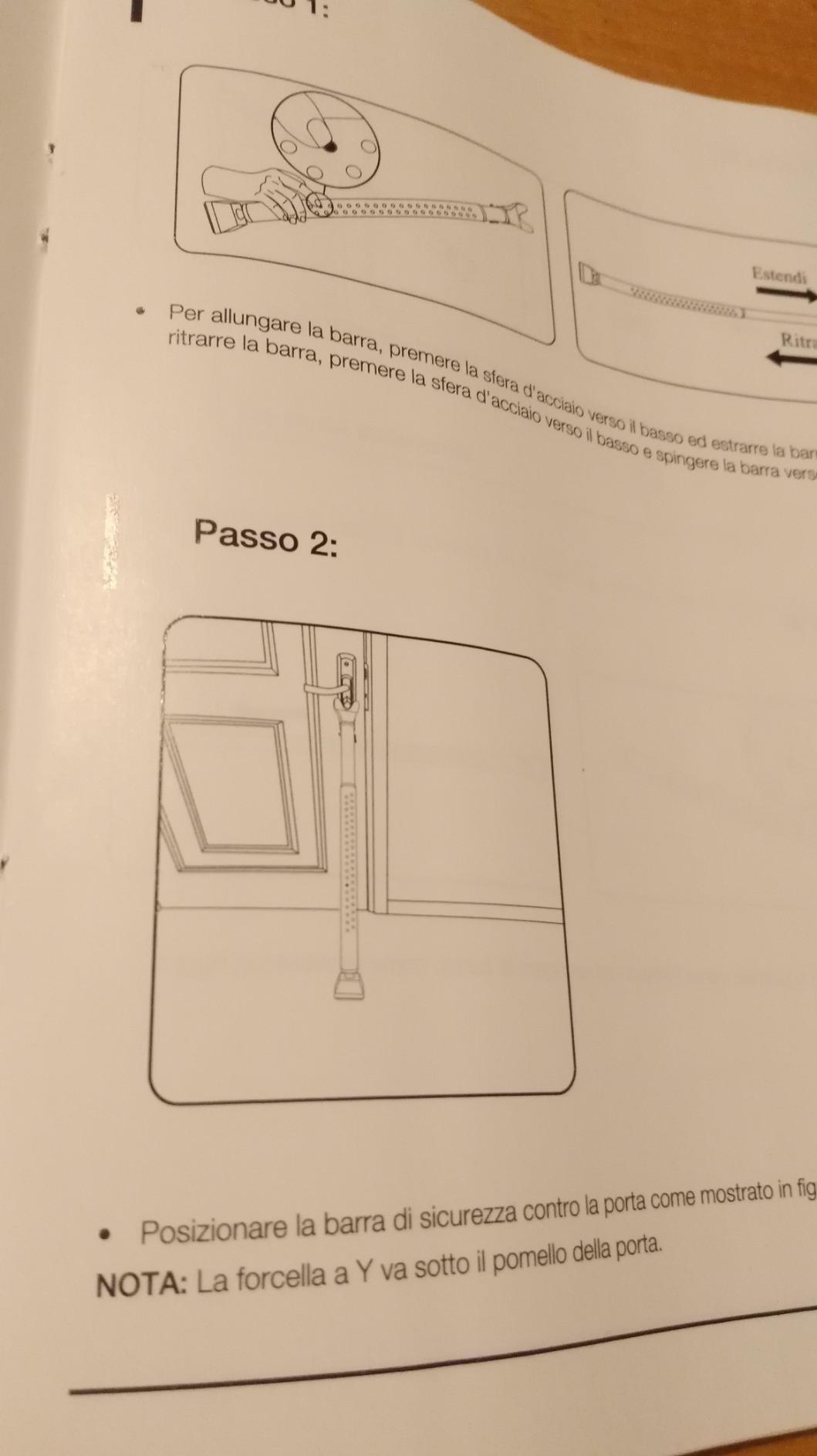 AmazonBasics Spranga Regolabile 73,6-114 cm Nera Acciaio 1 pz