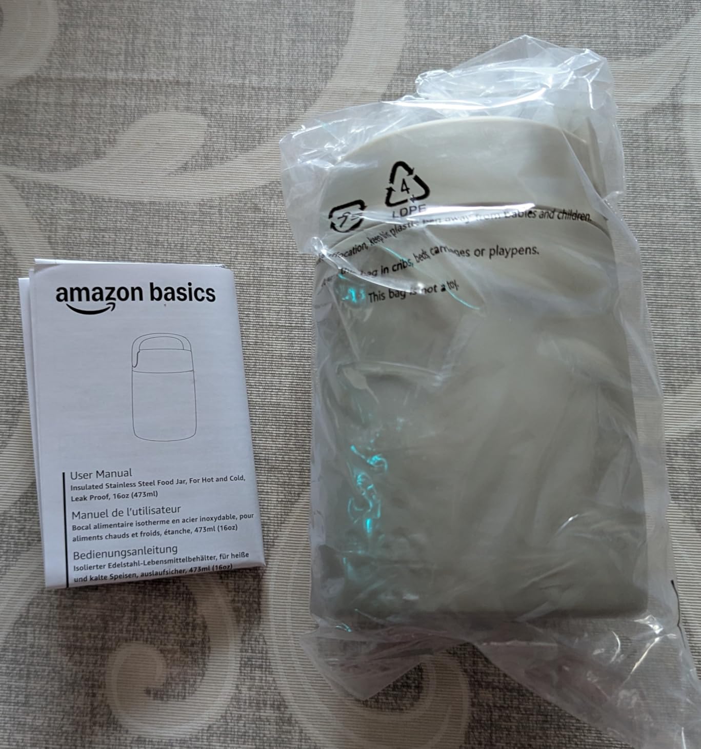 Amazon Basics Thermos Acciaio Inox 473 ml Verde Oliva