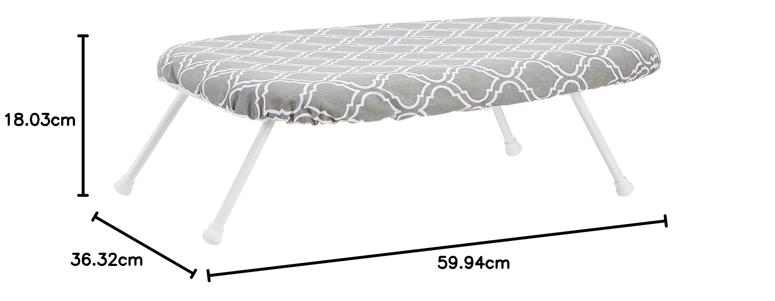 AmazonBasics Asse da Stiro Tavolo Pieghevole Chevron 60 cm
