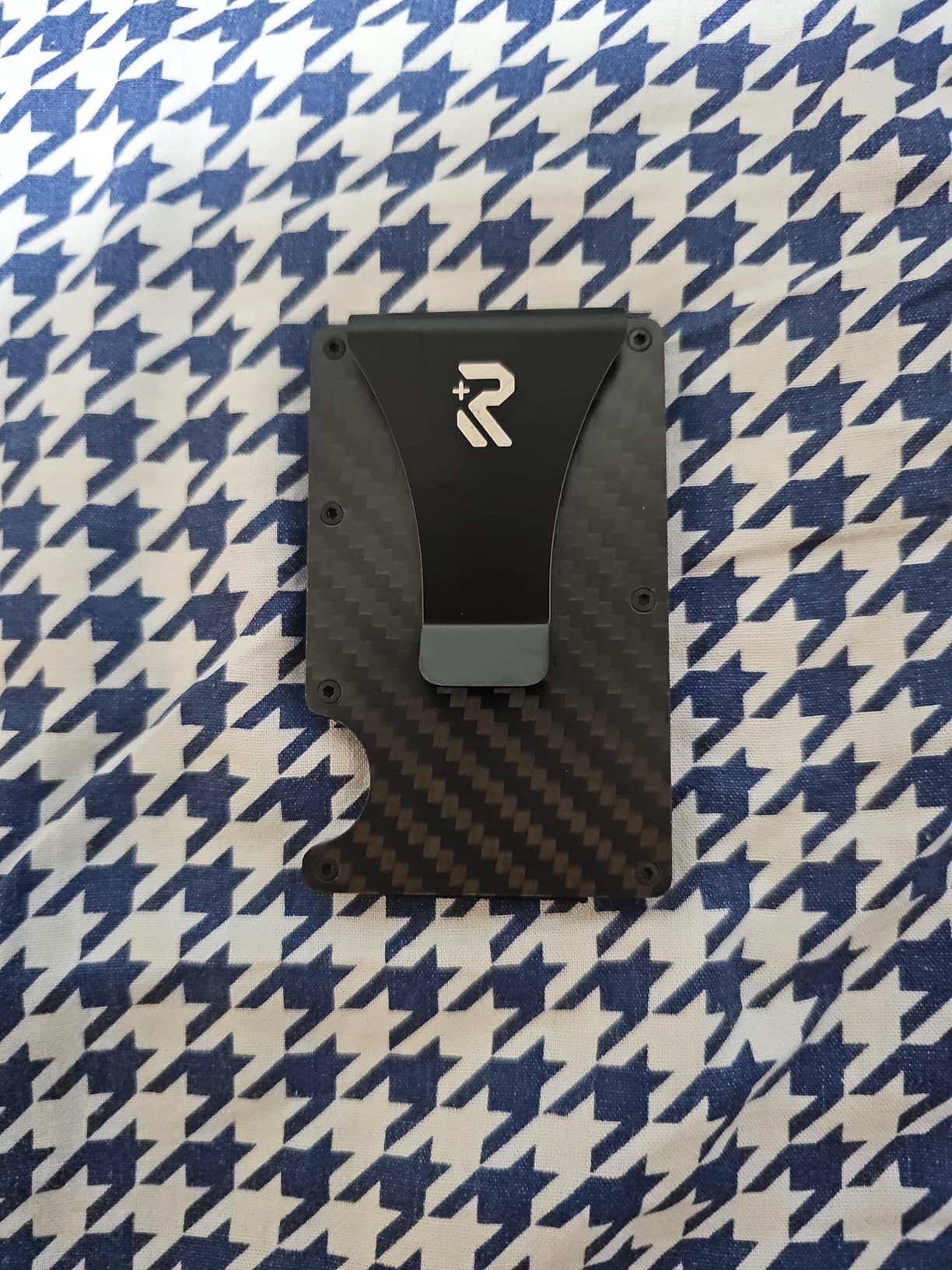 RealPlus Porta Carte Minimalista RFID Alluminio Blu 15 Carte