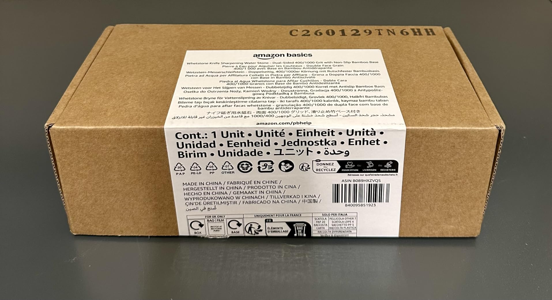 AmazonBasics 1000/6000 Pietra Affilacoltelli Doppia Faccia