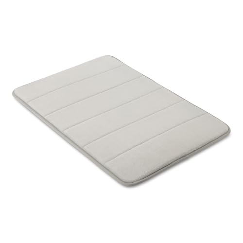 Amazon Basics Tappeto Bagno Memory Foam 43x61 Grigio Chiaro