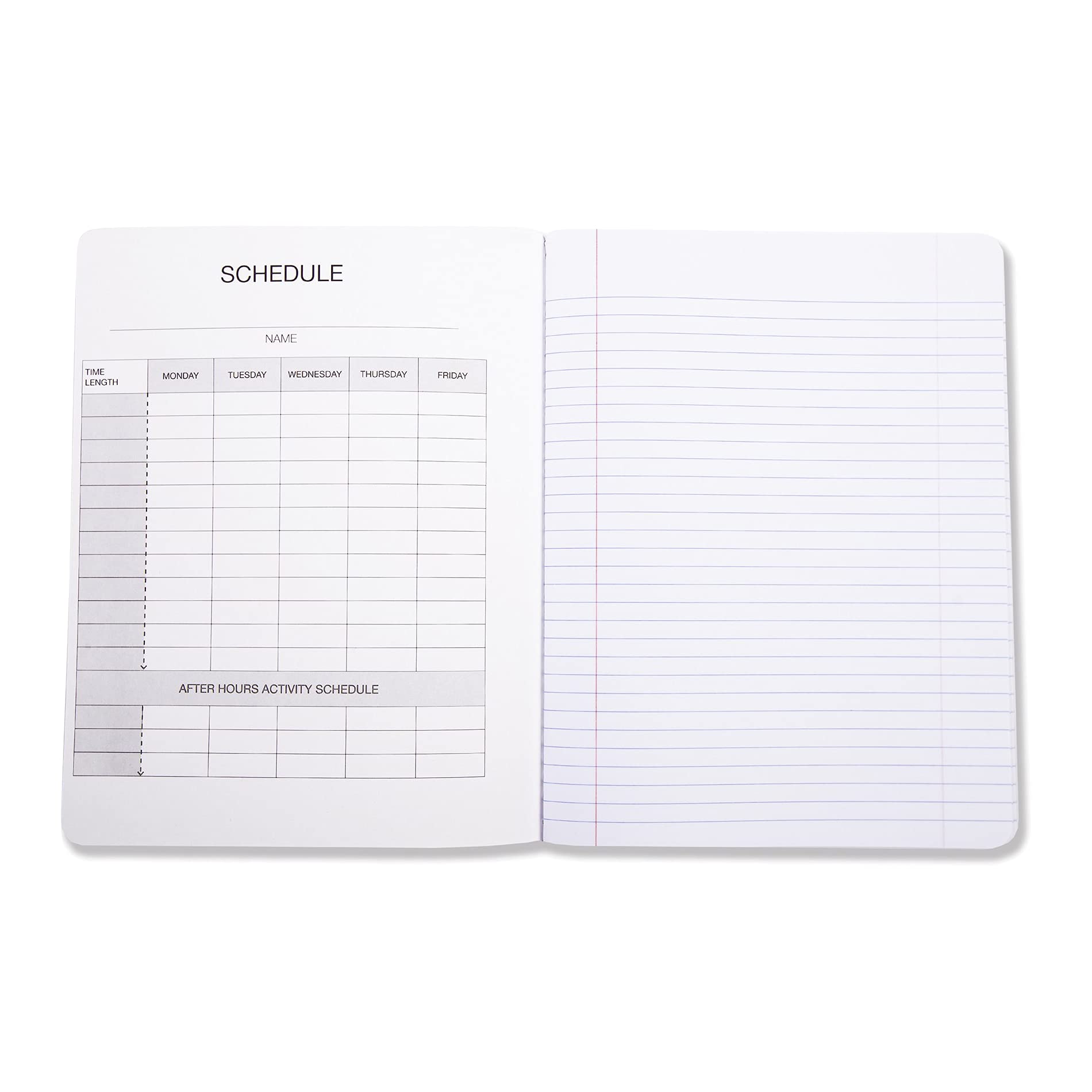 Amazon Basics College Quaderno a Righe 100 Fogli 4pz Marmo