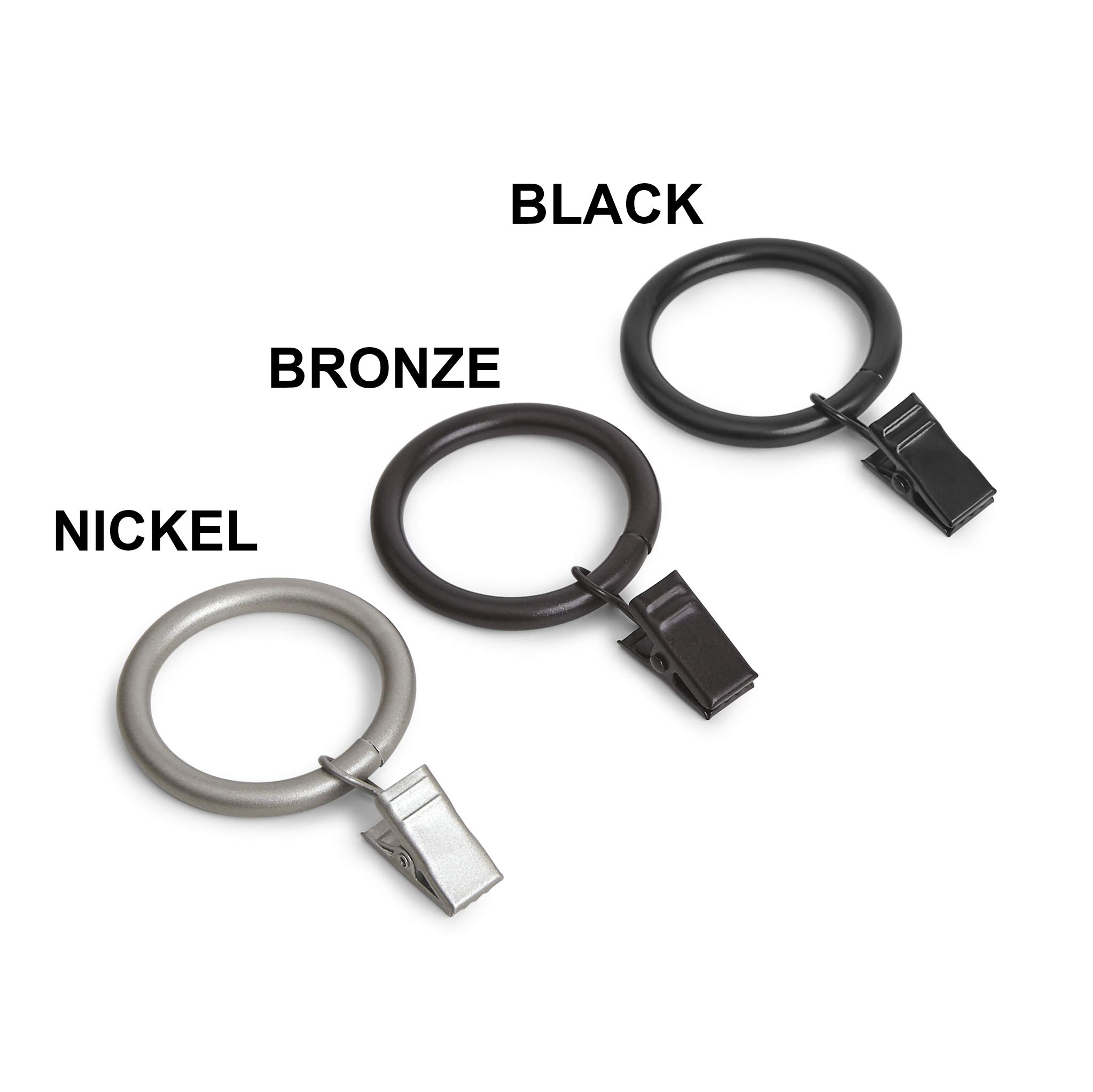 Amazon Basics Set Staffe Soffitto e Anelli Tende Bronzo