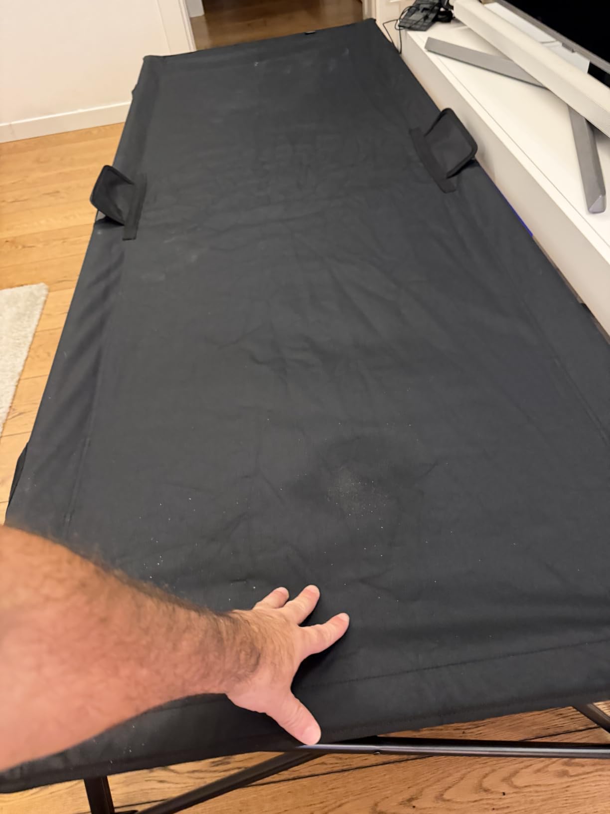 Amazon Basics letto da campeggio pieghevole nero 205 cm acciaio