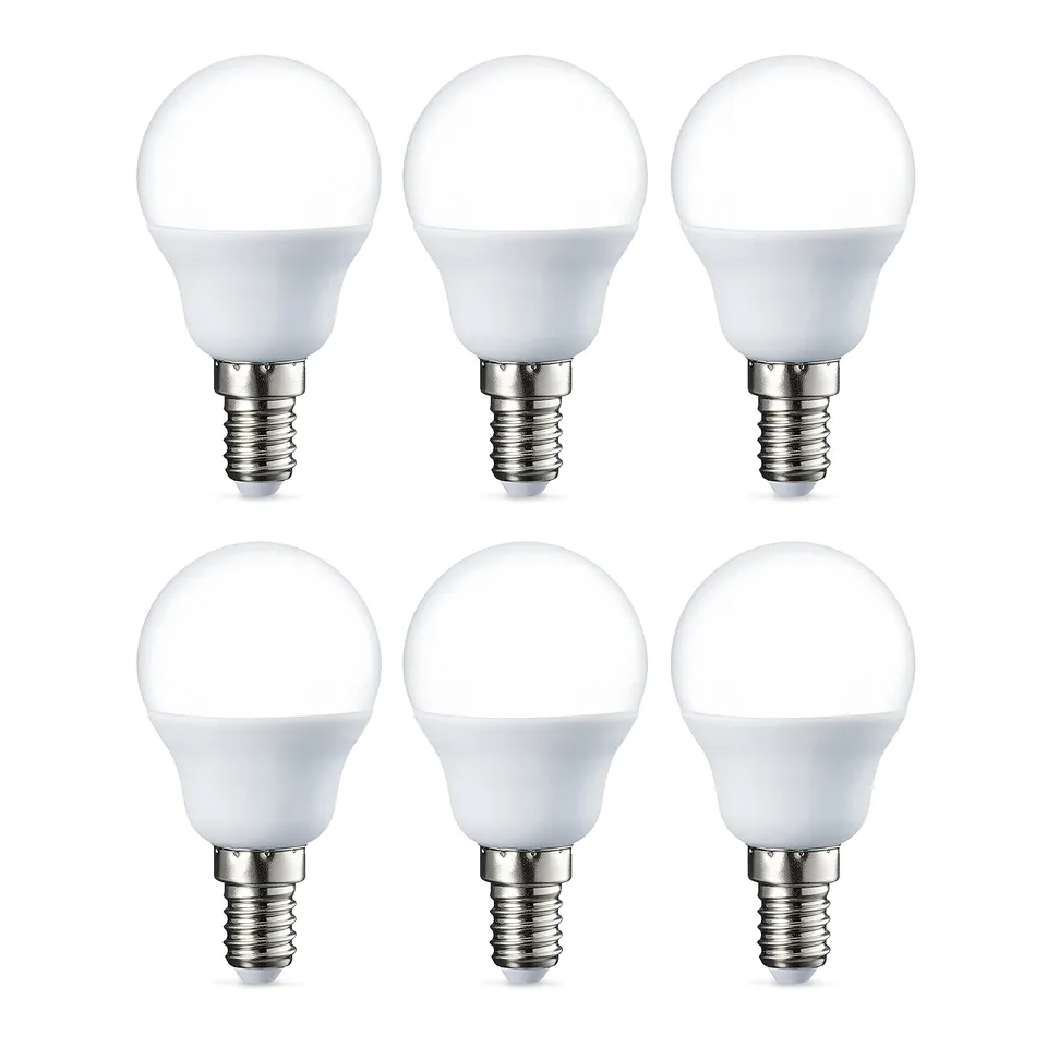 Amazon Basics P45 Lampadine LED E14 5.5W Luce Calda 6 Pezzi
