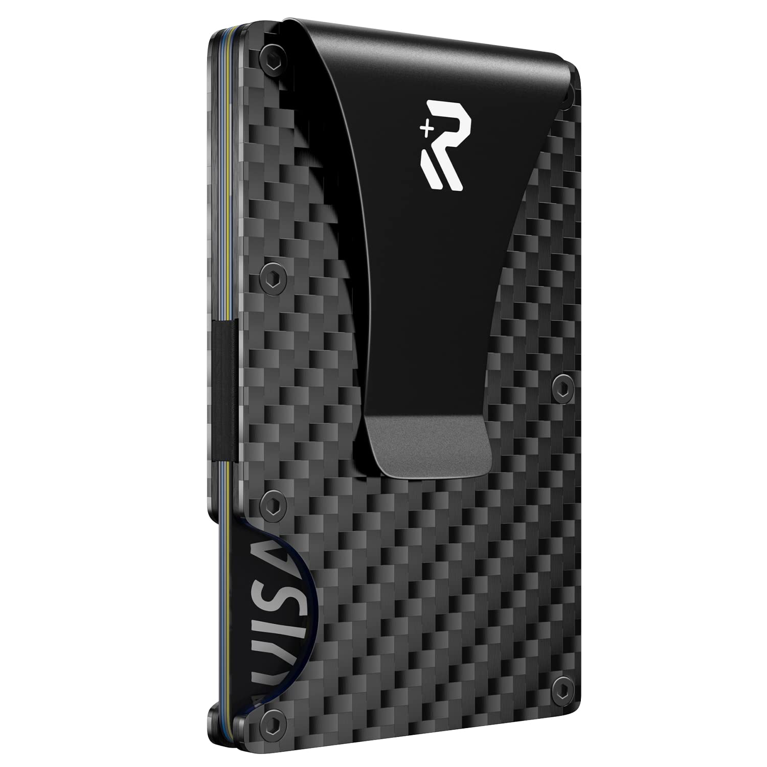 RealPlus Porta Carte Minimalista RFID Alluminio Blu 15 Carte