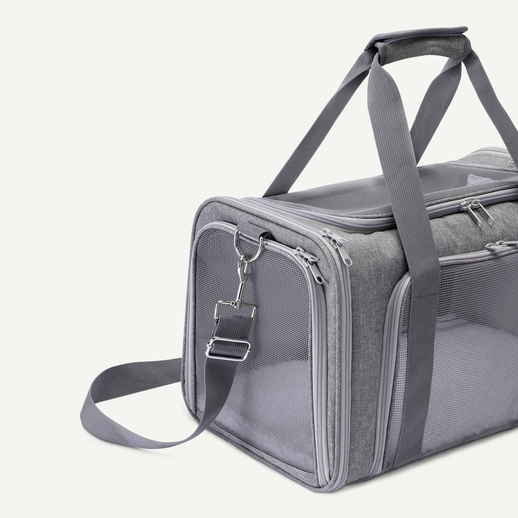 Amazon Basics Trasportino Borsa Gatti Cani Grigio