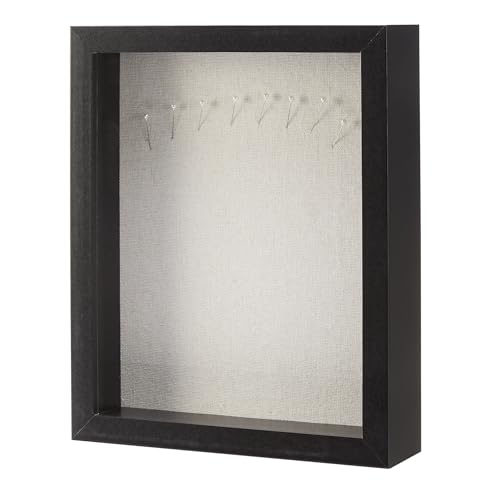 Amazon Basics Cornice Shadow Box Legno 20x25 cm Nero Vetro