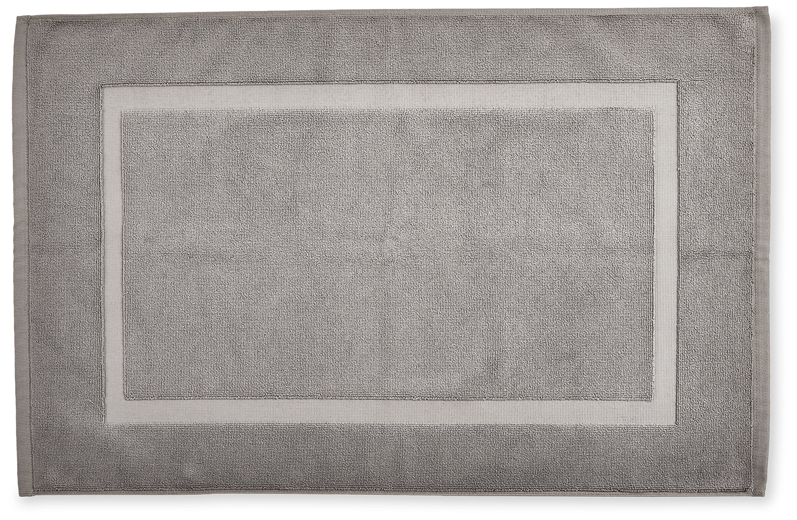 Amazon Basics tappetino bagno cotone grigio 51x79 cm