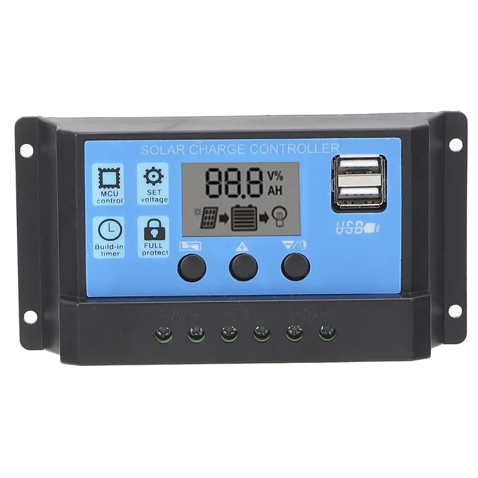Elprico regolatore carica solare 50A 12V/24V PWM LCD USB