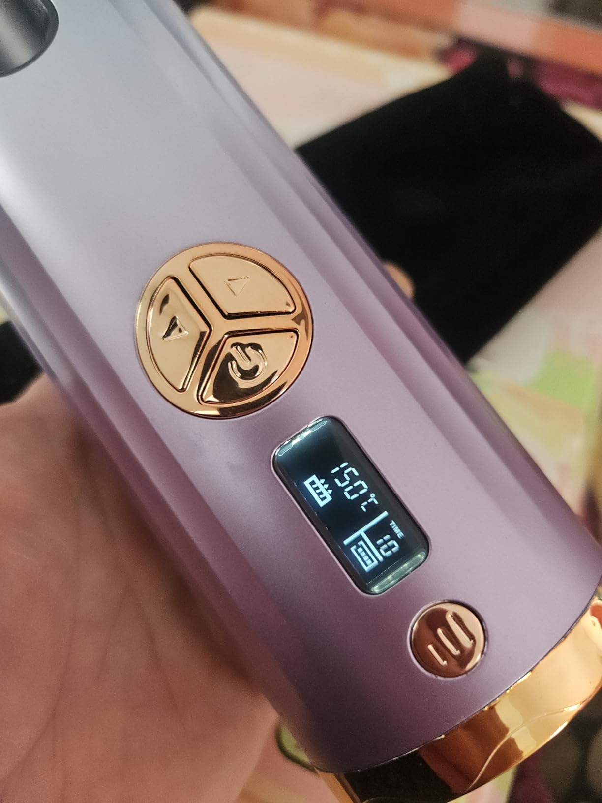 EMEBAY Ferro Arricciacapelli Automatico Senza Fili Ceramica USB