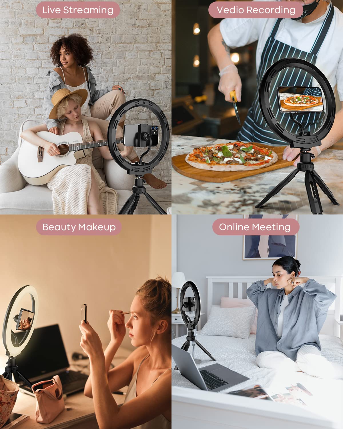 RealPlus Luce ad Anello Ring Light 10 Pollici con Treppiede
