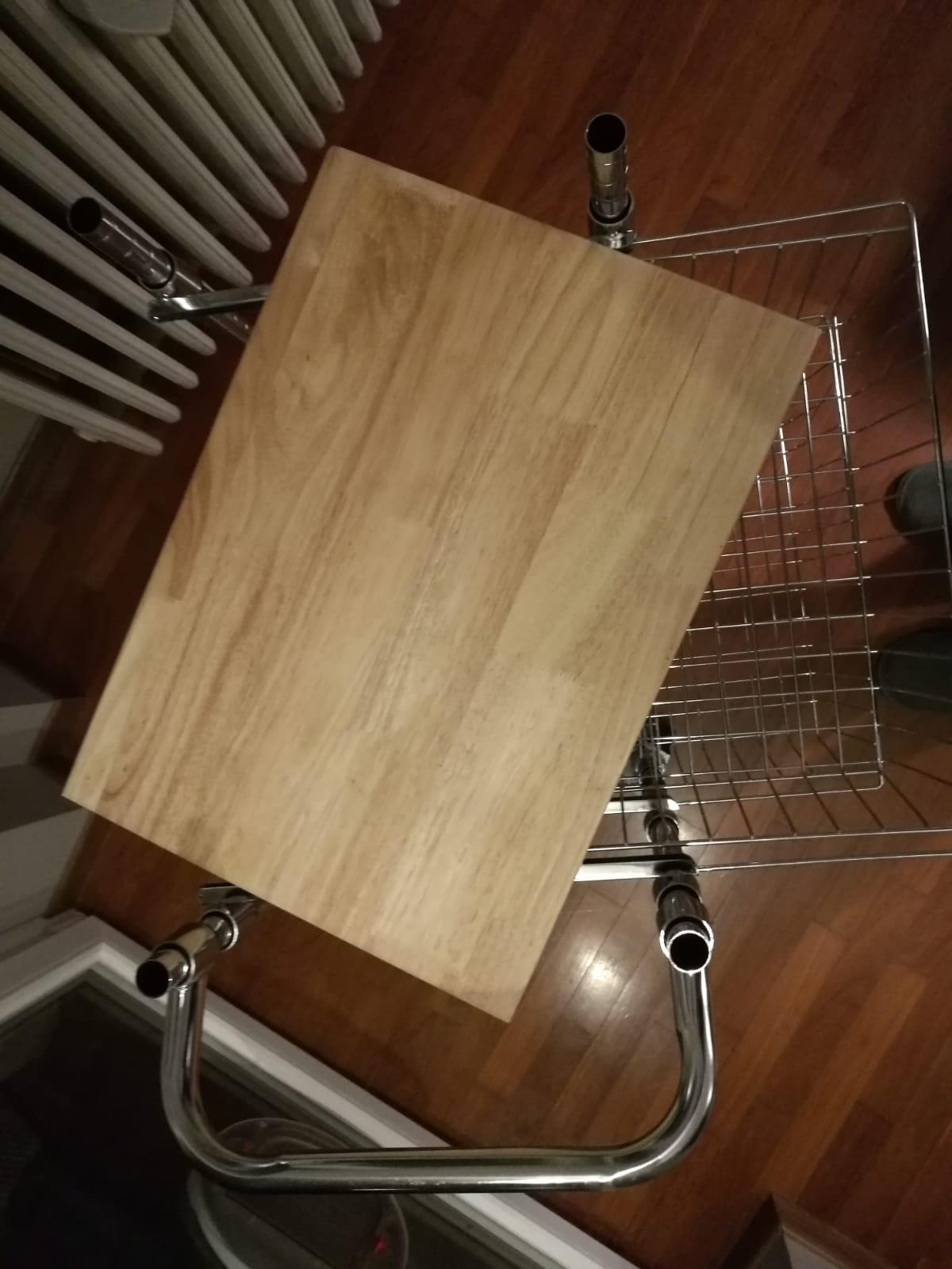 AmazonBasics Carrello cucina 3 ripiani ruote argento