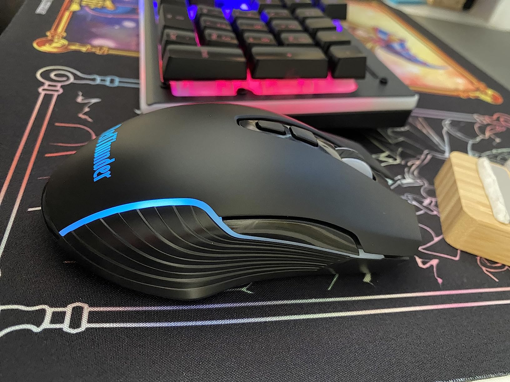 RedThunder K10 Set Tastiera Mouse Wireless RGB Nero IT