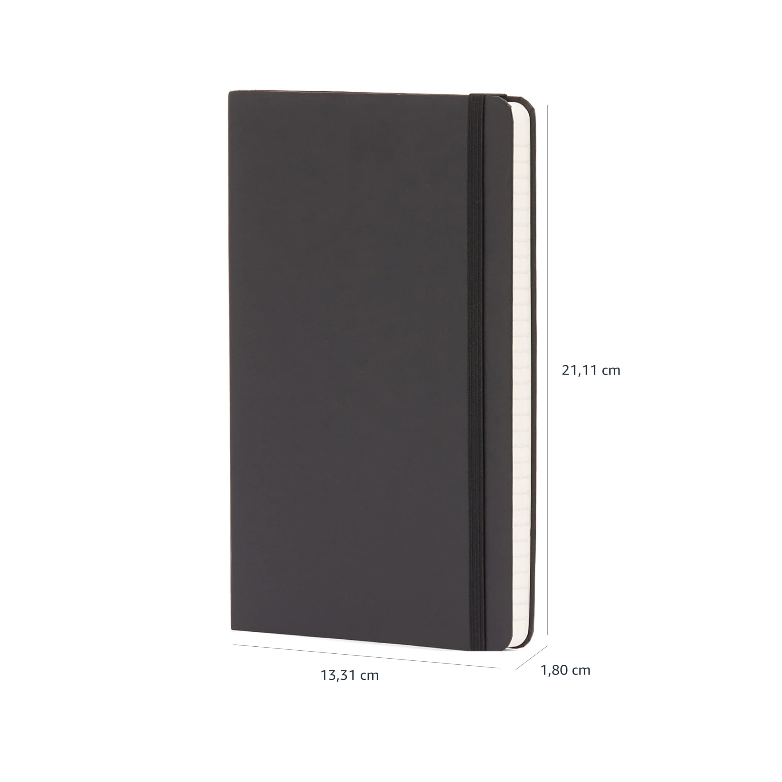 Amazon Basics Quaderno A5 a Righe 240 Pagine Nero Classic