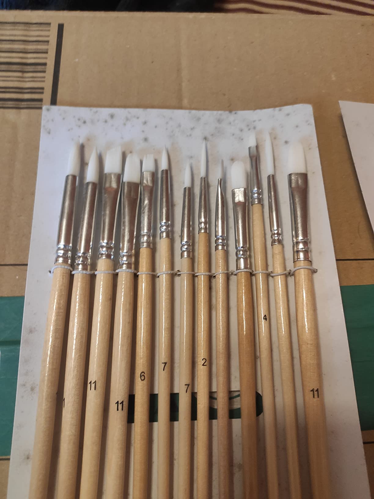 Amazon Basics Set 24 Pennelli Pittura Legno per Artisti
