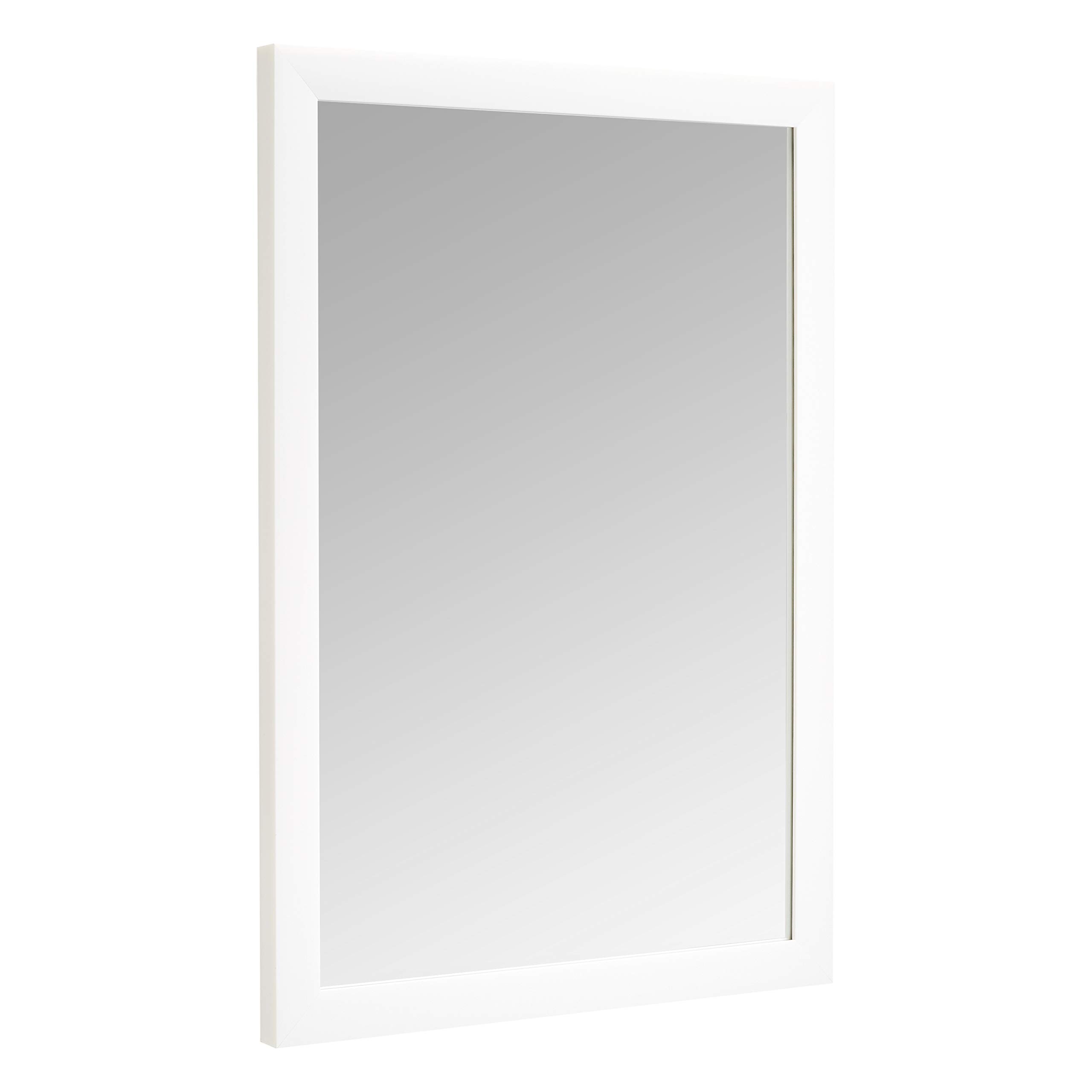 AmazonBasics Specchio da parete 51x71 cm bianco cornice standard