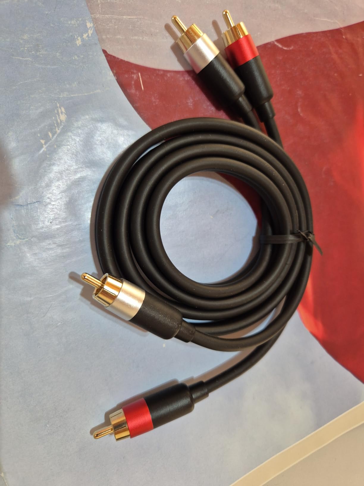 AmazonBasics Cavo Audio RCA 2 Maschi 1,22 m Placcato Oro