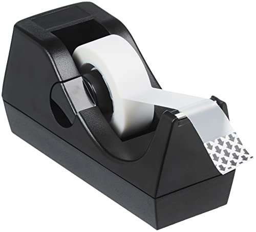 Amazon Basics Dispenser Nastro Adesivo Nero 3 Pezzi Ufficio