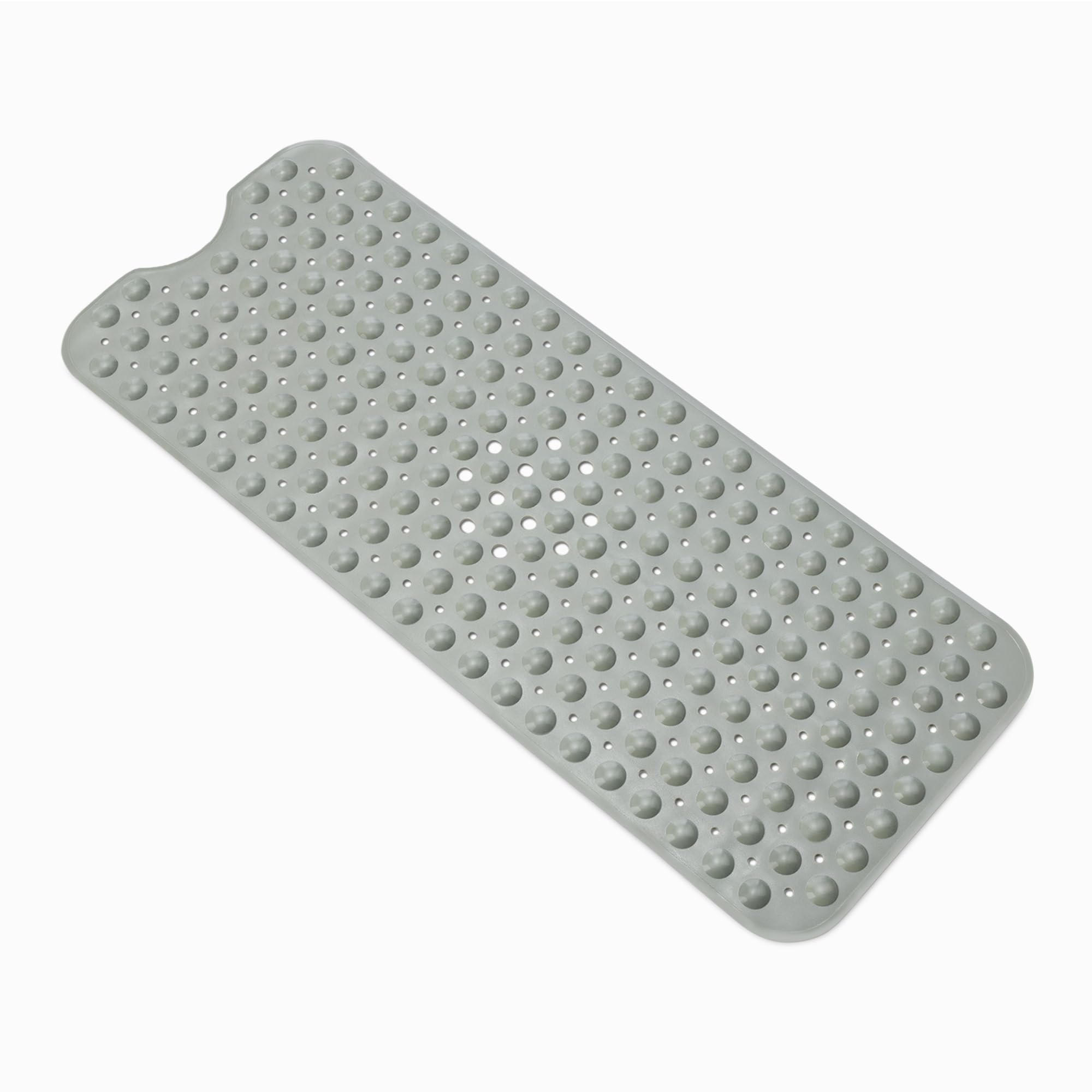 Amazon Basics Tappetino Doccia Antiscivolo Grigio 40x16