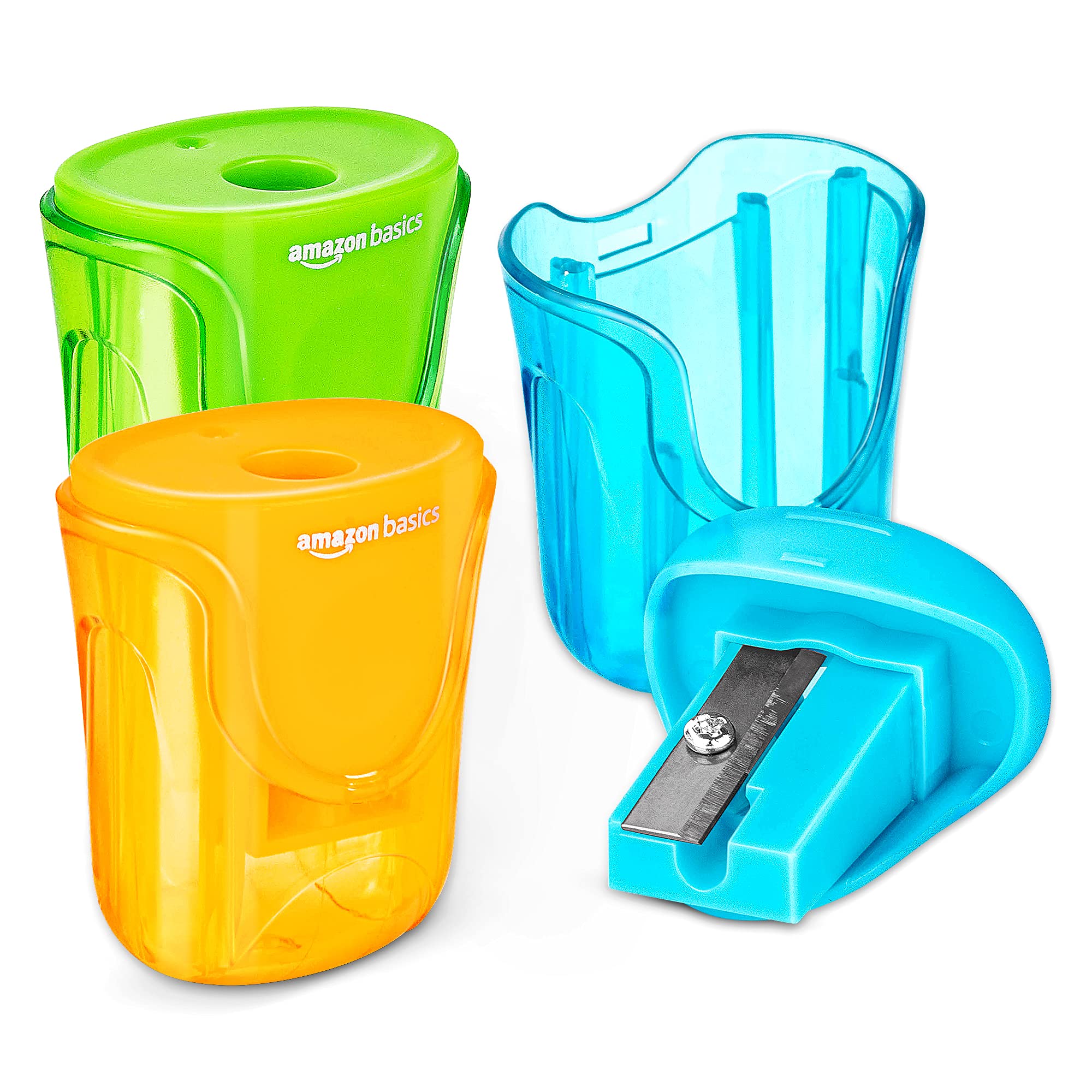 Amazon Basics Temperamatite 1 Foro con Contenitore 6 Pezzi
