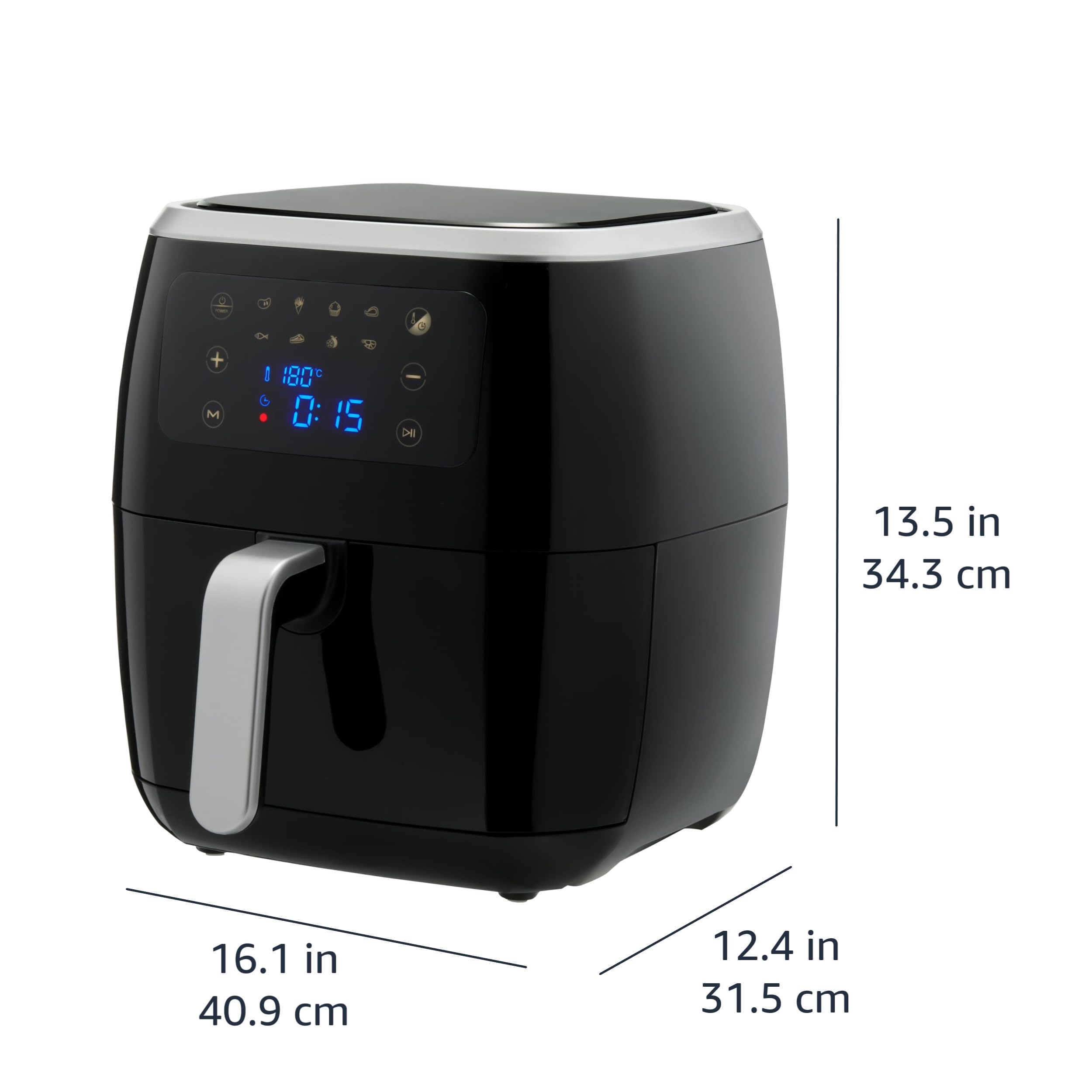 Amazon Basics Friggitrice ad Aria 6L Nera 8 Programmi
