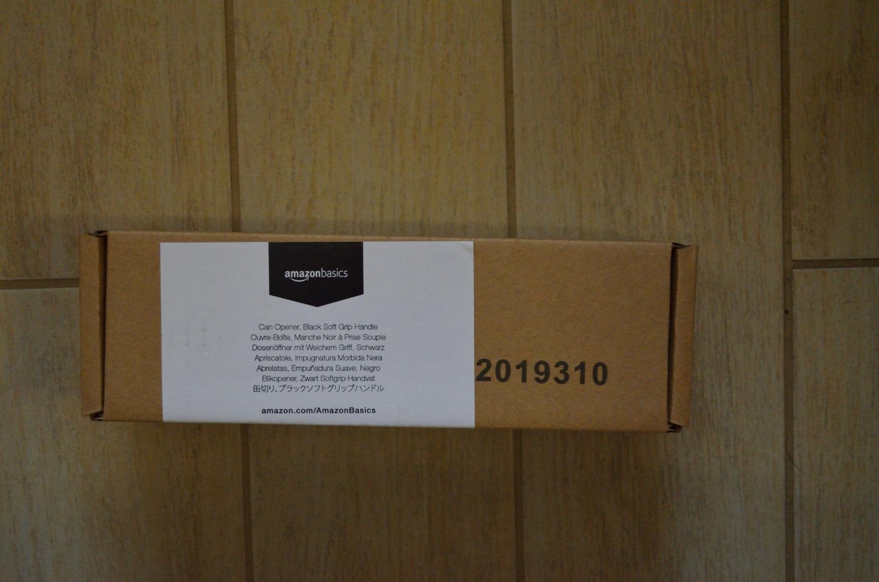 Amazon Basics Apriscatole Manuale Nero Manico Morbido